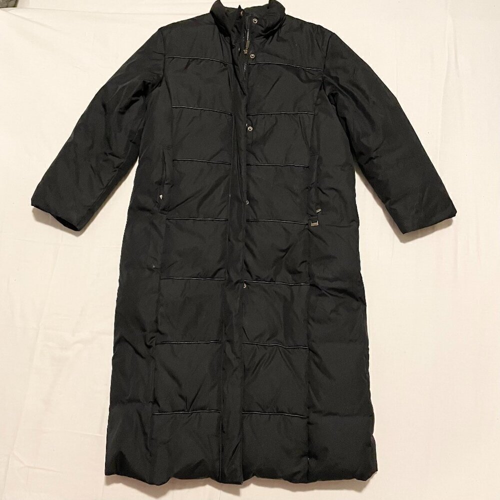 London Fog Womens Size XS Long Puffer Jacket Coat Flaws